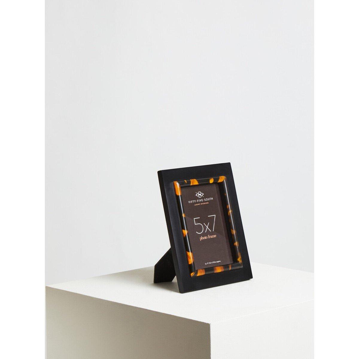 Interiors By Premier  Roma 5 X 7 Inch Tortoise Shell Photo Frame - Black - 24 x 19 x 2