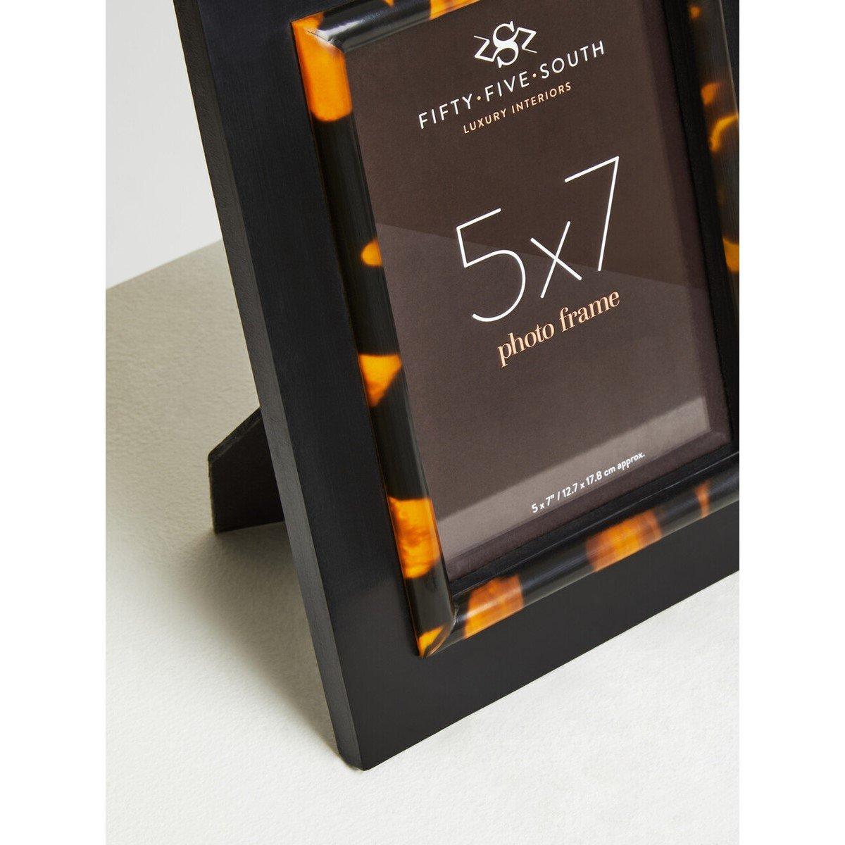 Black - Interiors by Premier - Roma 5 x 7 Inch Tortoise Shell Photo Frame - 2