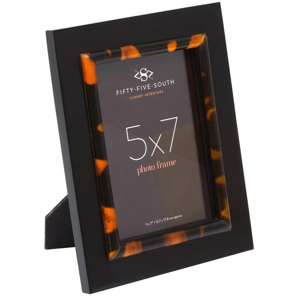 Black - Interiors by Premier - Roma 5 x 7 Inch Tortoise Shell Photo Frame - 5