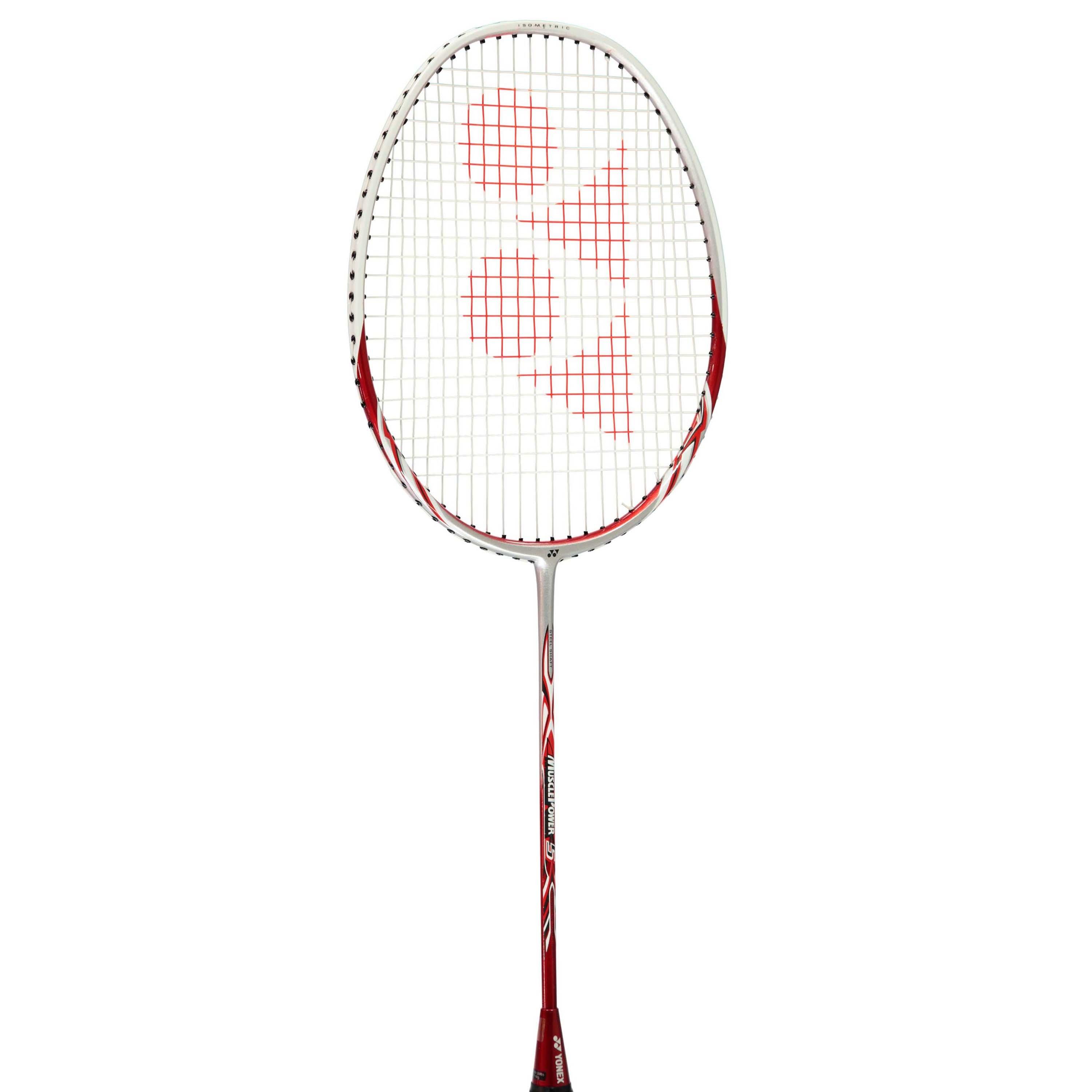 Wit/Rood - Yonex - Muscle Power 5 Badminton Racket - 1
