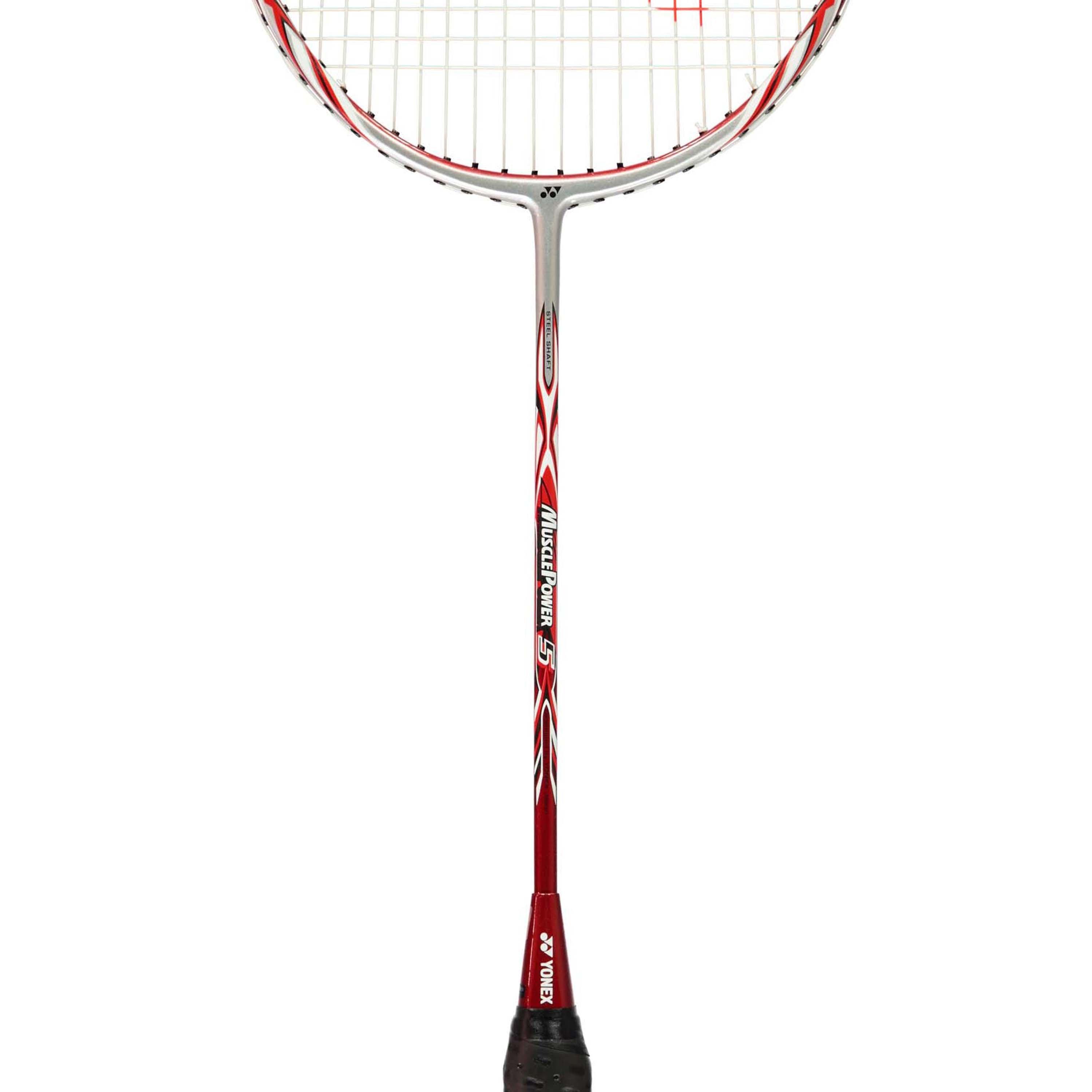 Wit/Rood - Yonex - Muscle Power 5 Badminton Racket - 3