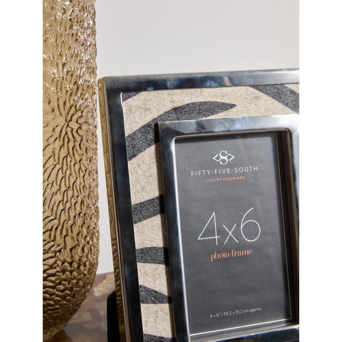 Black White - Fifty Five South - Kensington Townhouse 4in x 6in Zebra Design Photo - 2