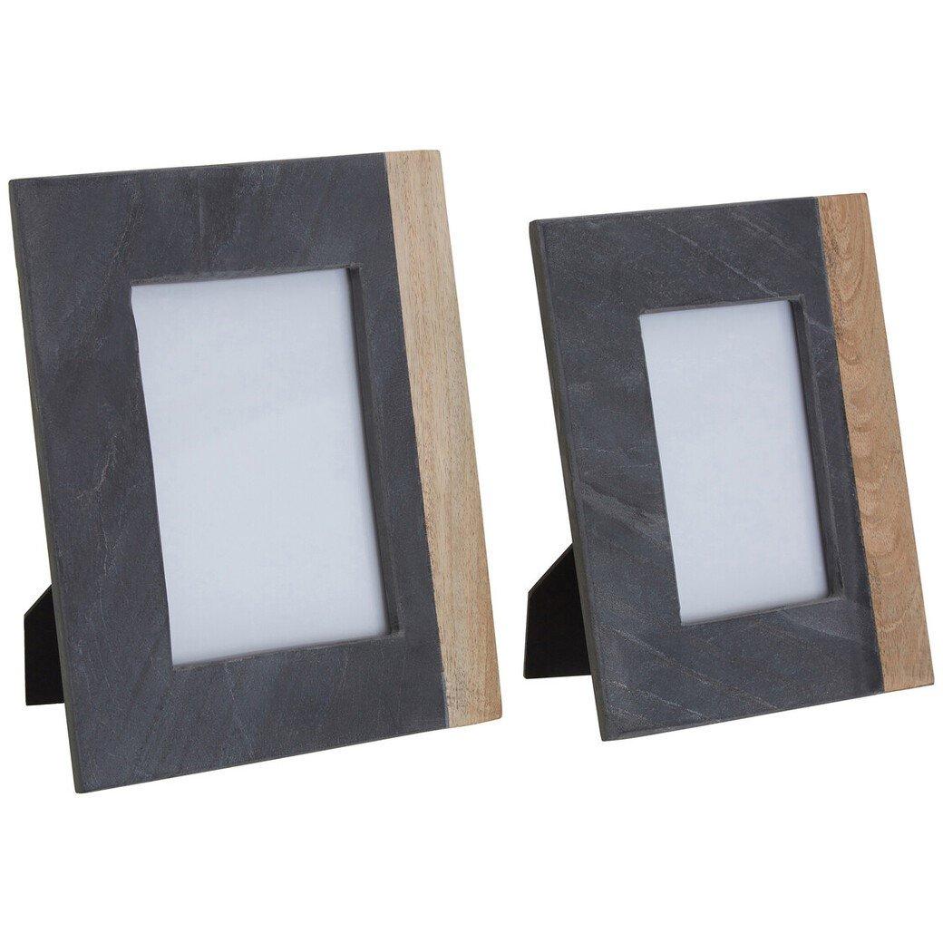 Grey Brown - Fifty Five South - Kata Large Slate and Mango Wood 5In X 7In Photo Fr - 5