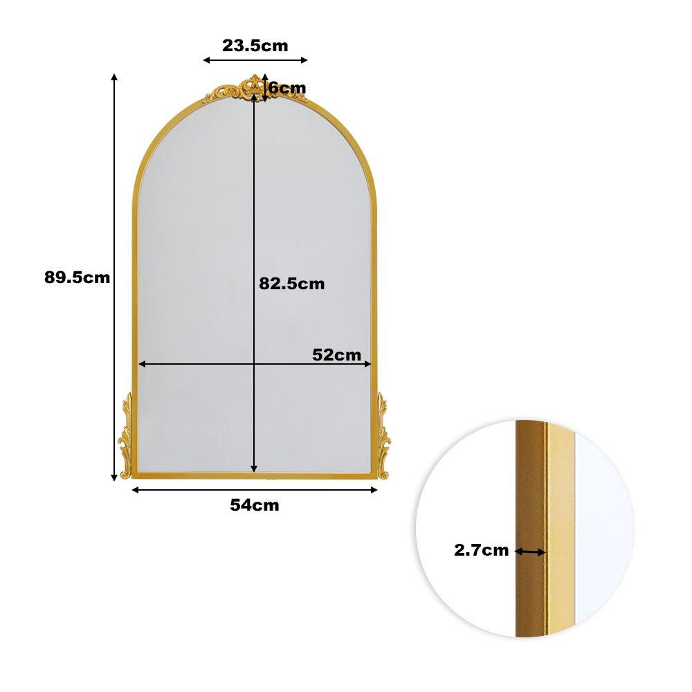 Gold - LIFE IDEAS - Gold Antique Decor Baroque Wall Mirror - 8
