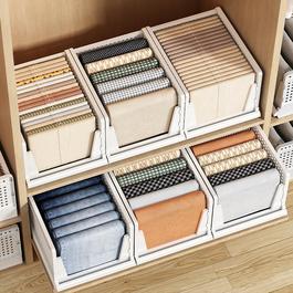 LIFE IDEAS 4 Stackable PP Pull-Out Wardrobe Organiser Drawers