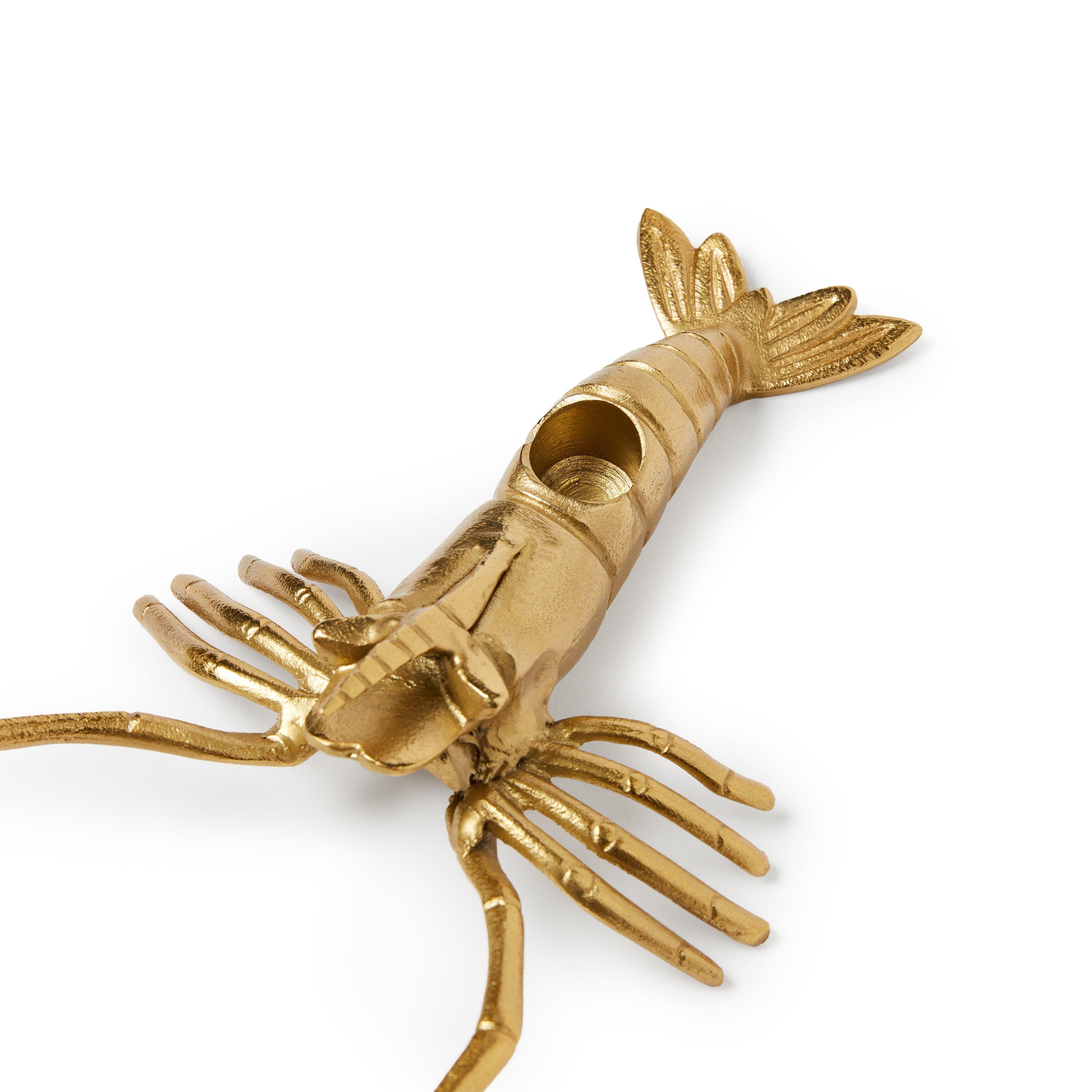 Goud - Biba - Lobster Candle Stick Holder - 2