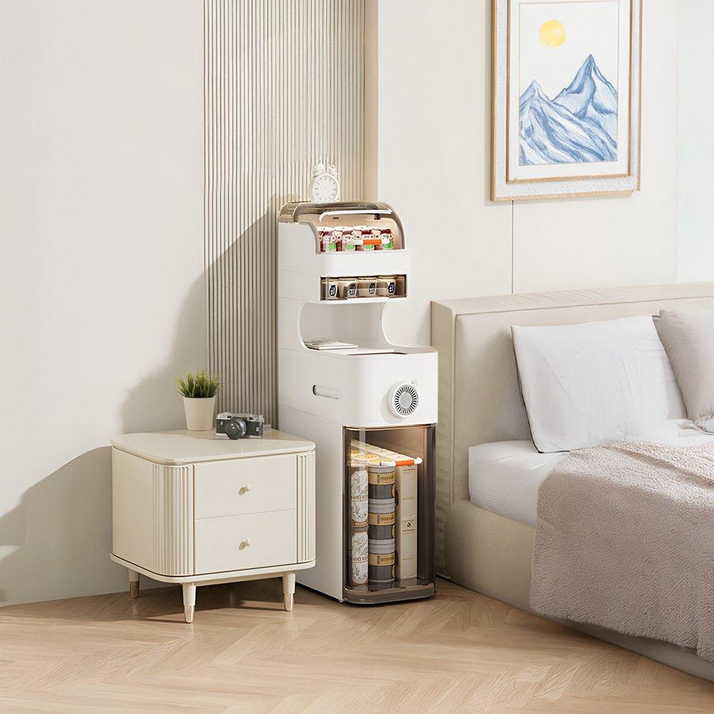 White - LIFE IDEAS - 5-Tier Storage Organizer with Drawers and Wheels - 2