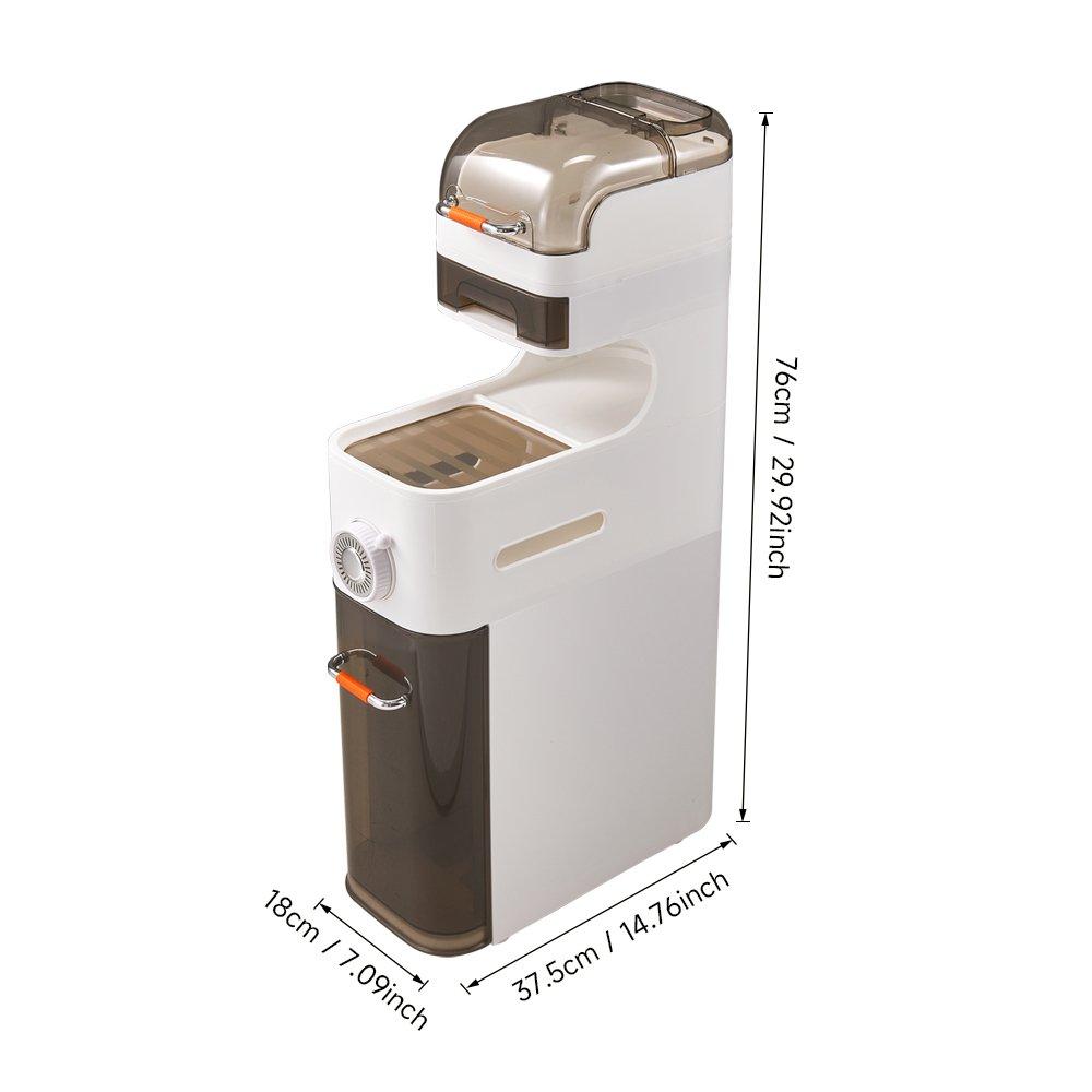 White - LIFE IDEAS - 5-Tier Storage Organizer with Drawers and Wheels - 8