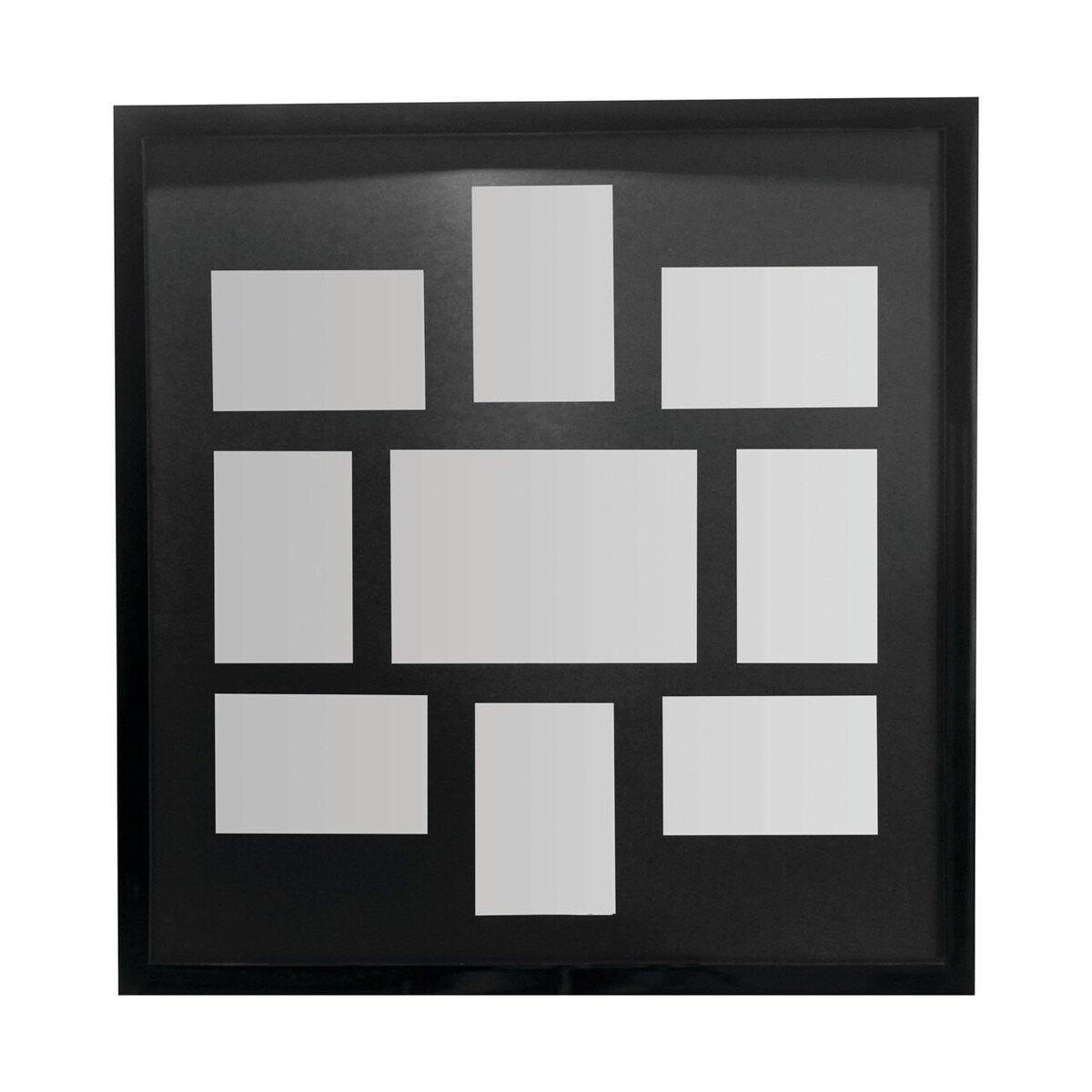 Interiors By Premier  Maren Silver 9 Rectangular  Photo Frame - Black - 60 x 51 x
