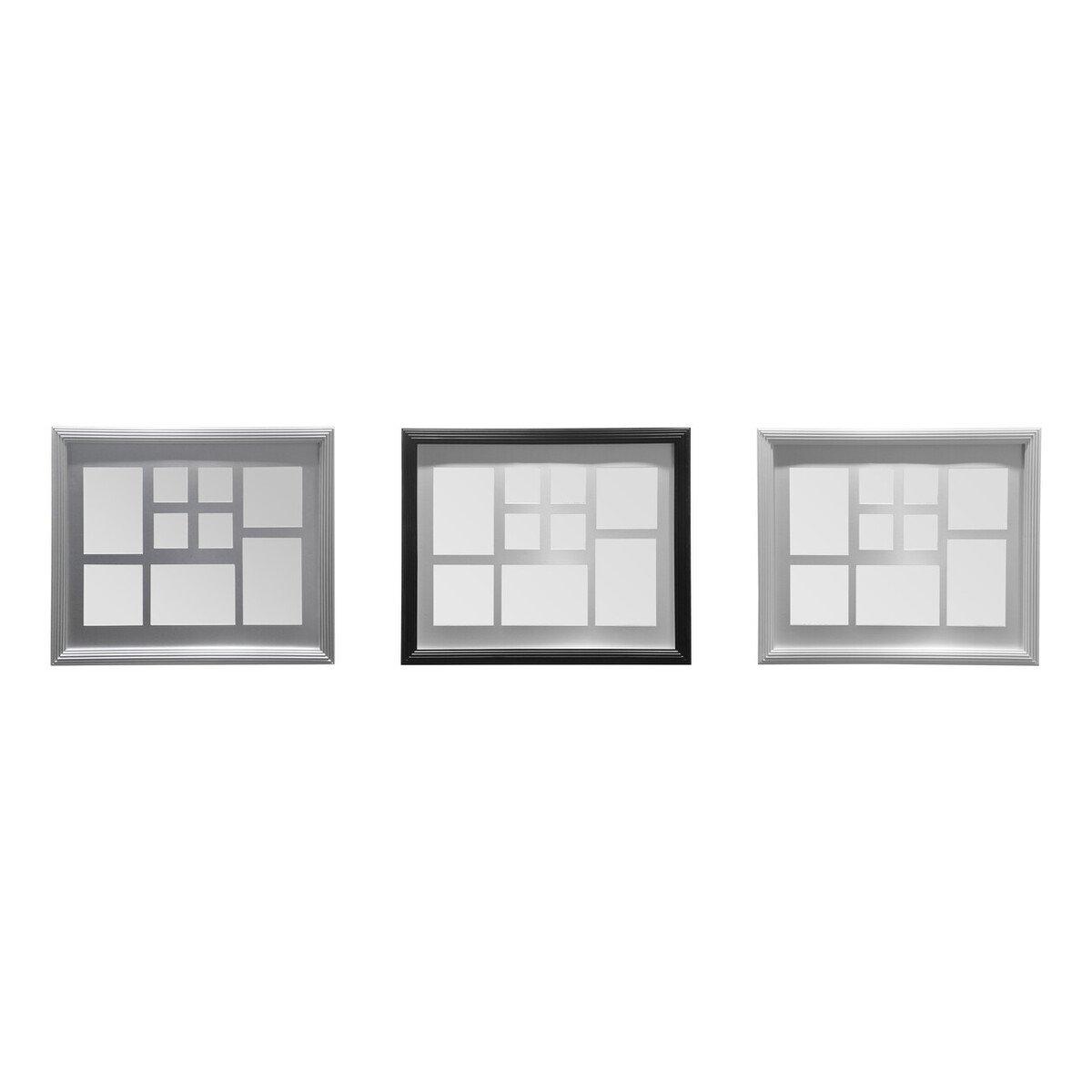 Black - Interiors by Premier - Maren Silver 9 Rectangular Multi Photo Frame - 4