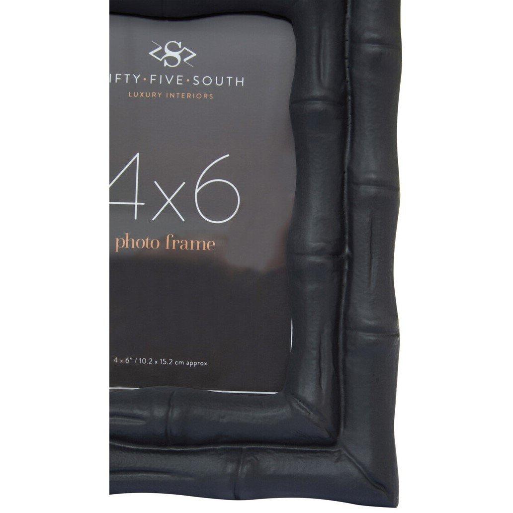 Black Clear - Interiors by Premier - Hiba 5 x 7 Black Finish Bamboo Effect Photo Frame - 5