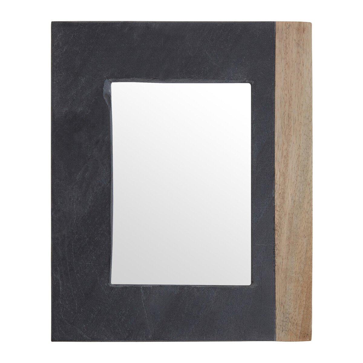 Fifty Five South  Kata Small Slate And Mango Wood 4In X 6In Photo Fr - Black Natural - 23 x 18 x