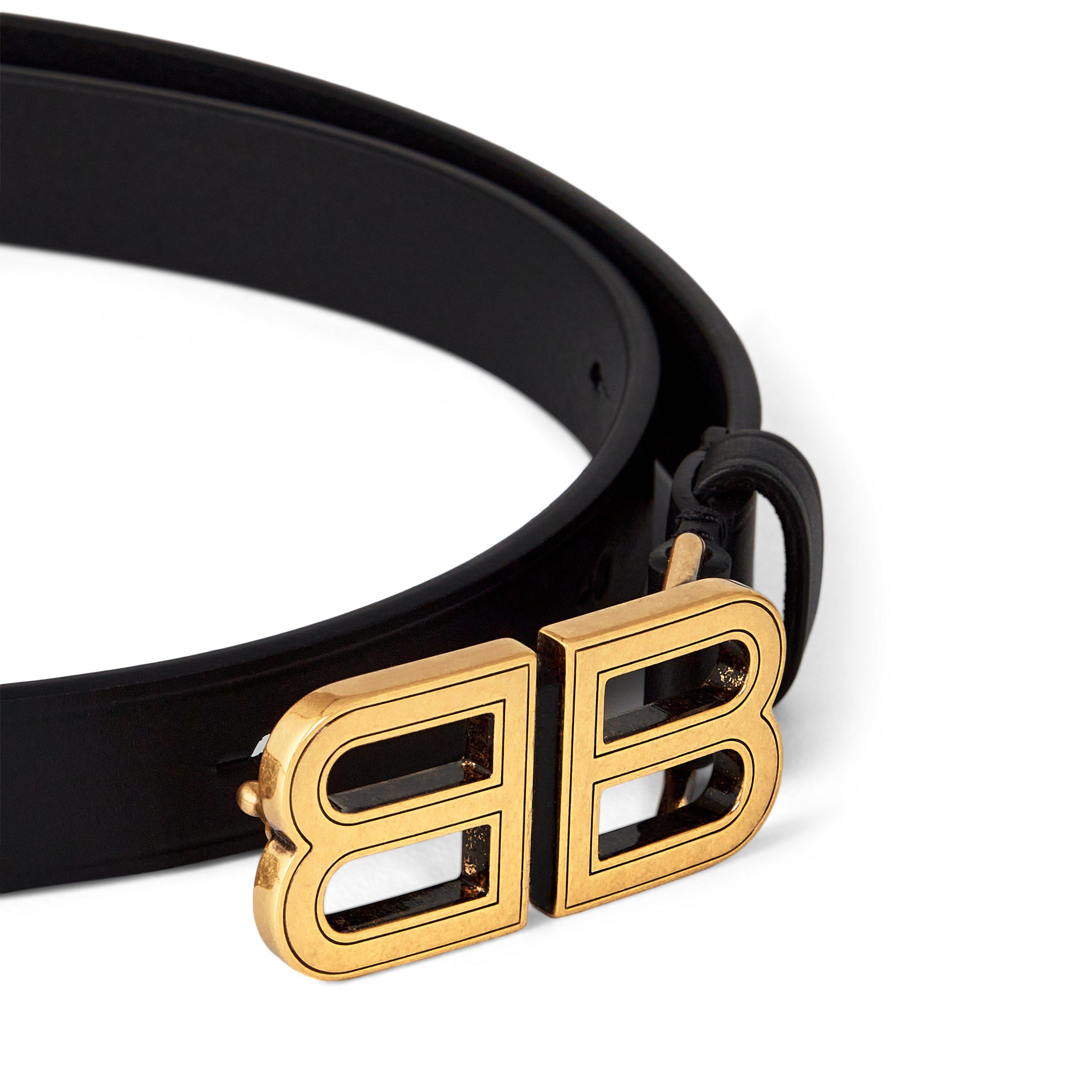 Black 1000 - Balenciaga - Bb Hourglass Thin Belt - 4