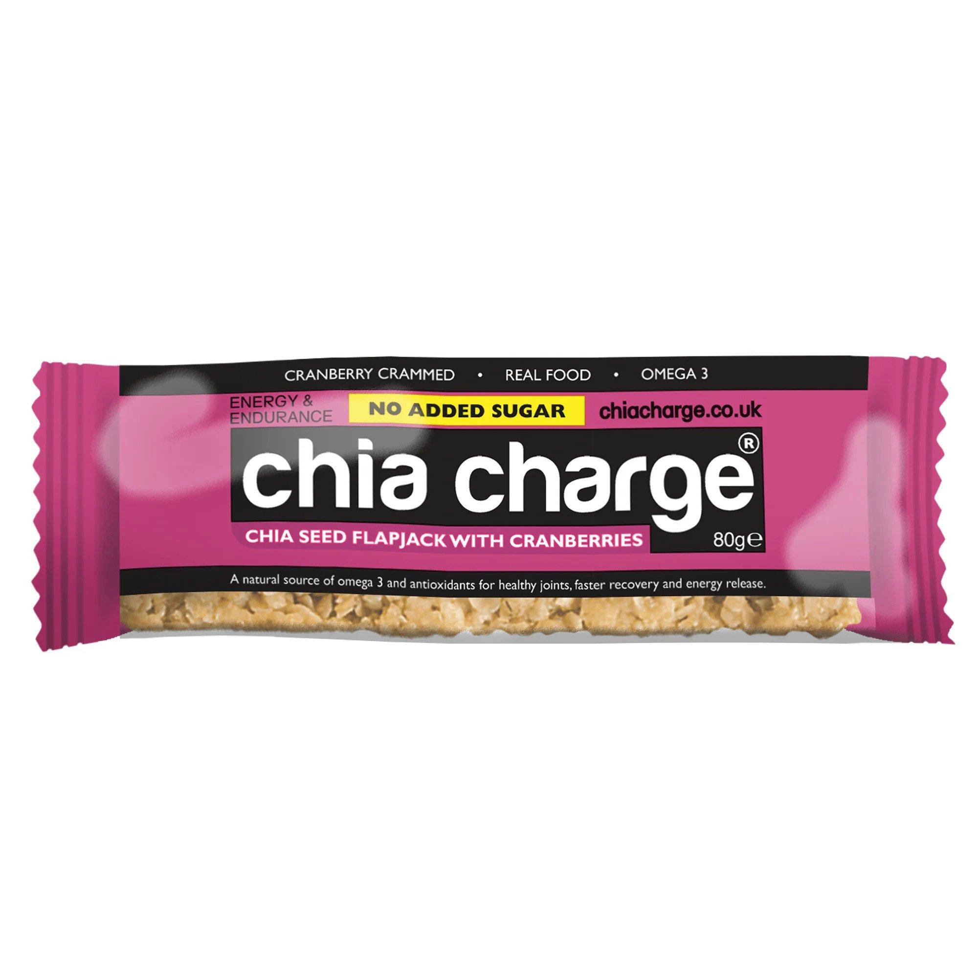 Chia Charge  80G Flapjacks (20 X 80G Bars) - Berry