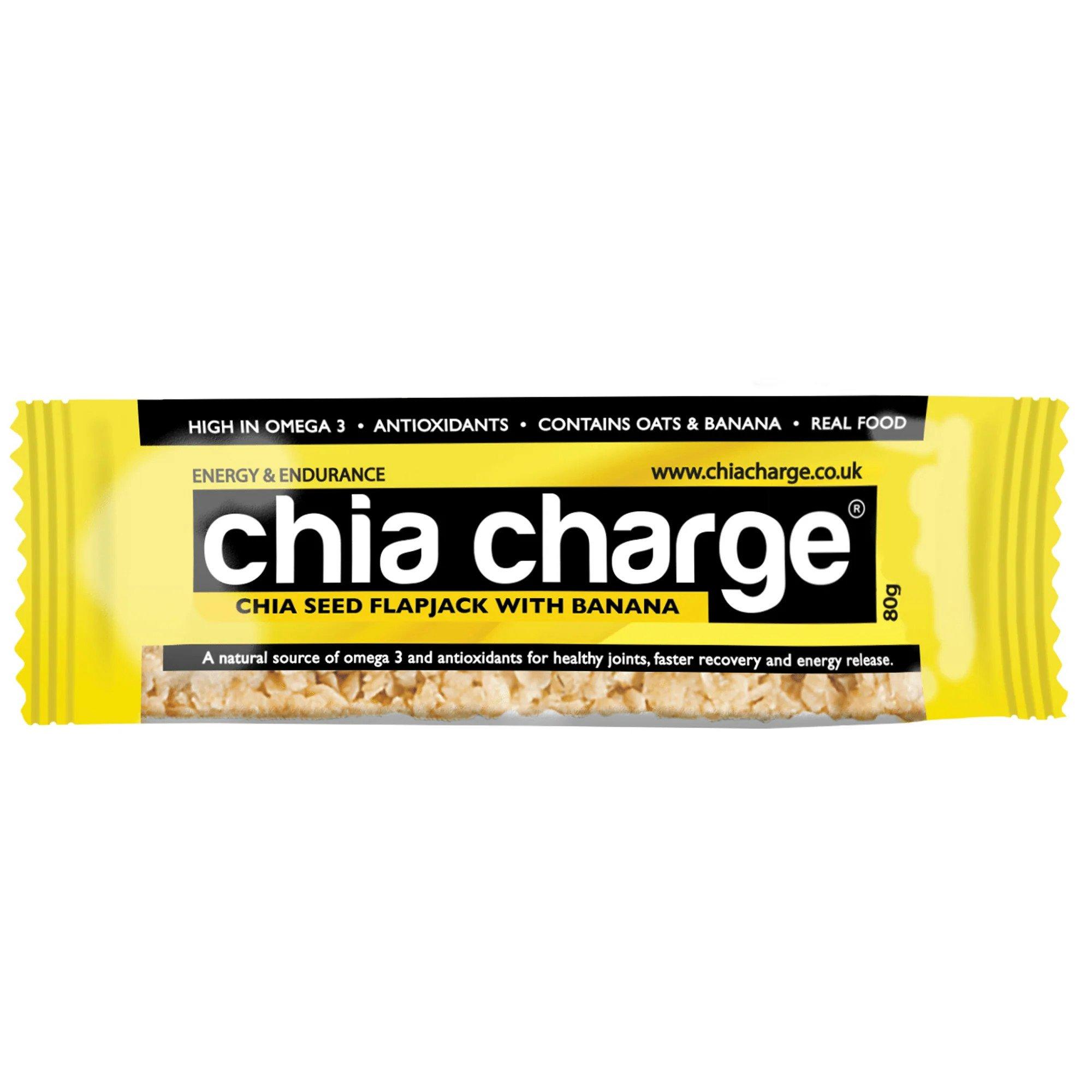 Chia Charge  80G Flapjacks (20 X 80G Bars) - Banana