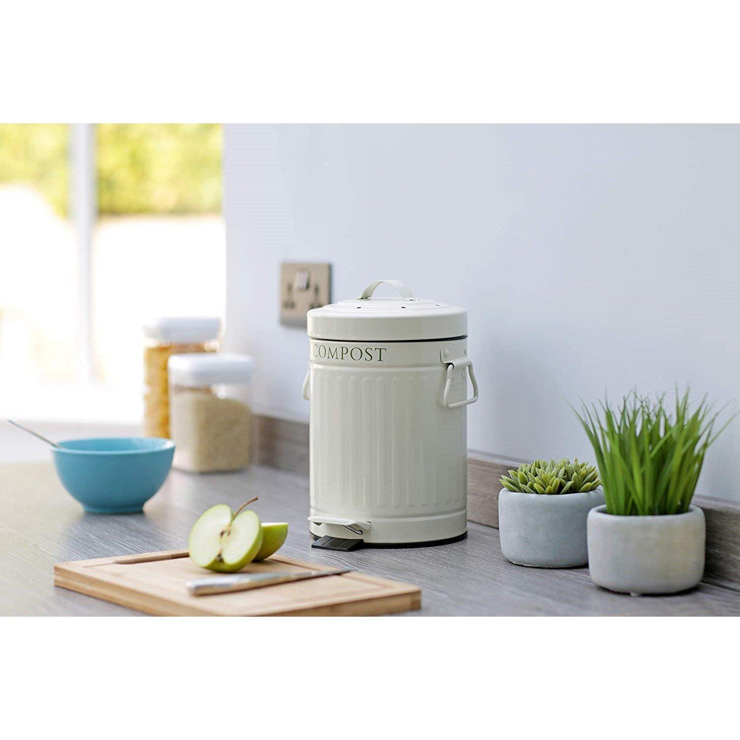 Cream - KitchenCraft - KitchenCraft Compost Pedal Bin - 2