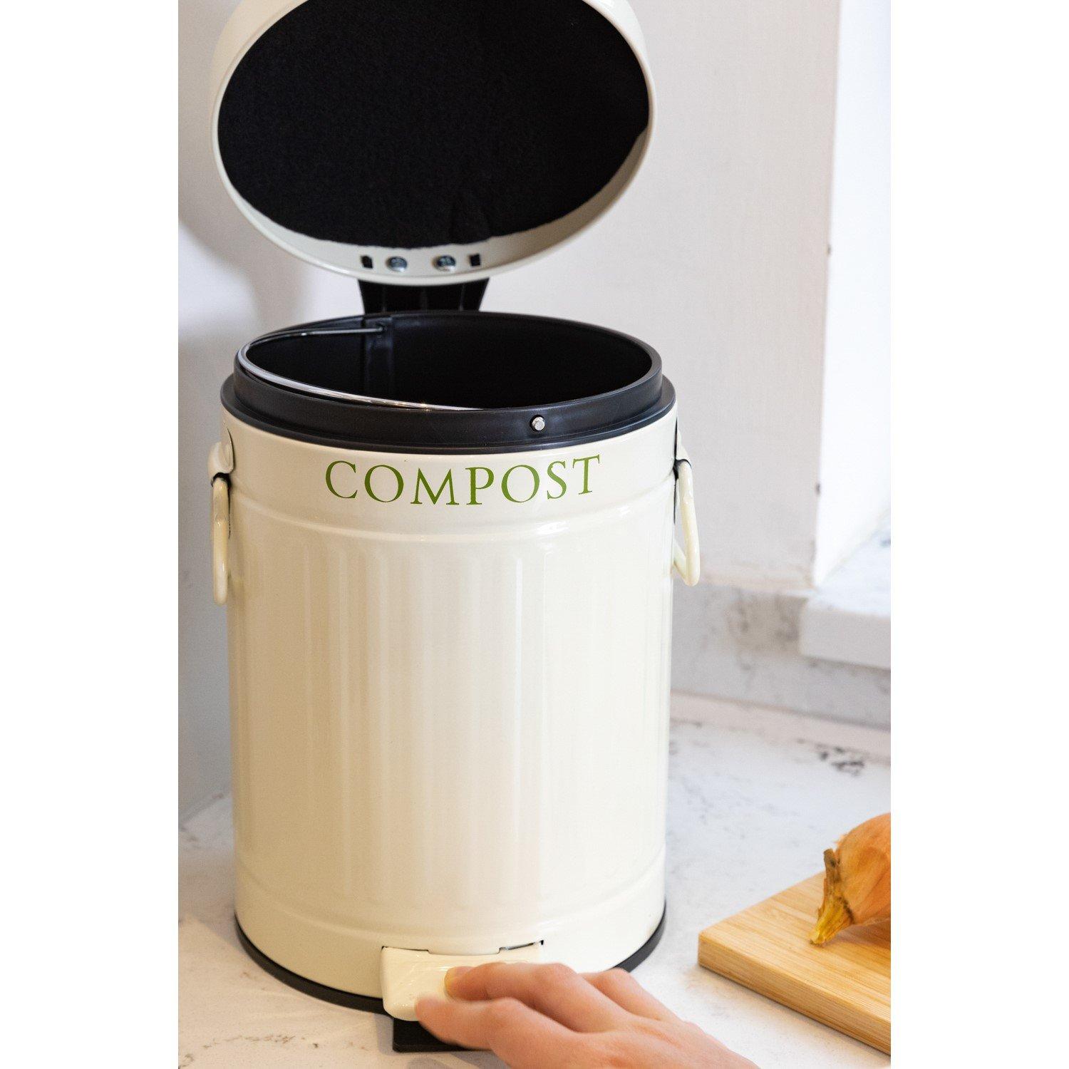 Cream - KitchenCraft - KitchenCraft Compost Pedal Bin - 3