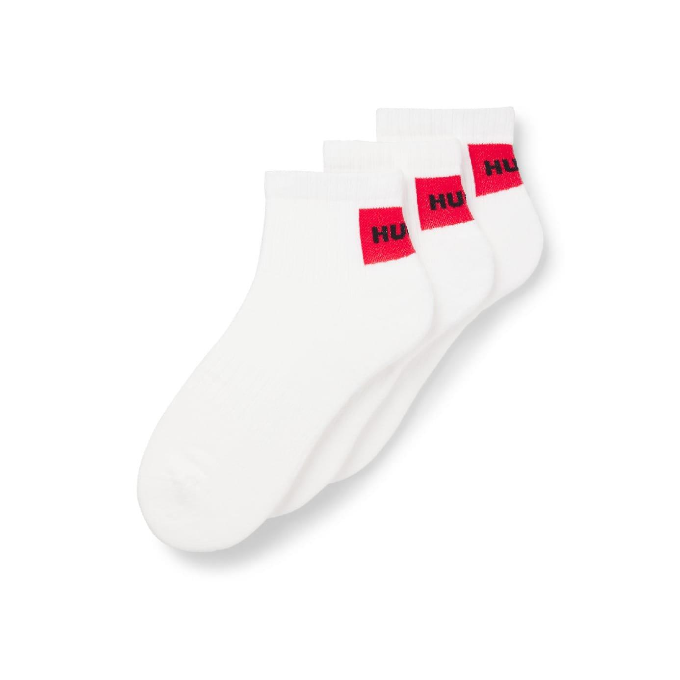 White - Hugo - 3 Pack of Logo Ankle Socks - 1