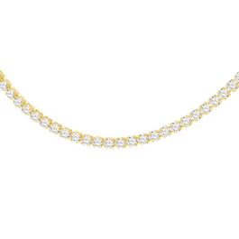 Be You Silver Yellow Gold Plated CZ Tennis Necklace