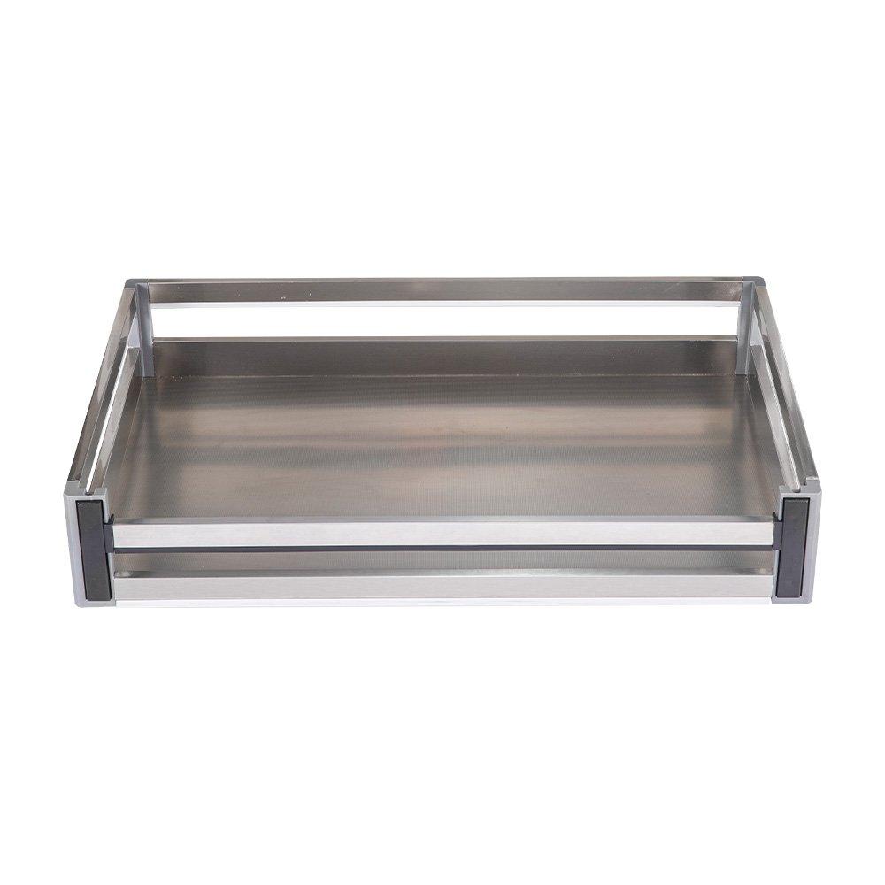 Silver - LIFE IDEAS - Stainless Steel Cabinet Pull-Out Basket - 5
