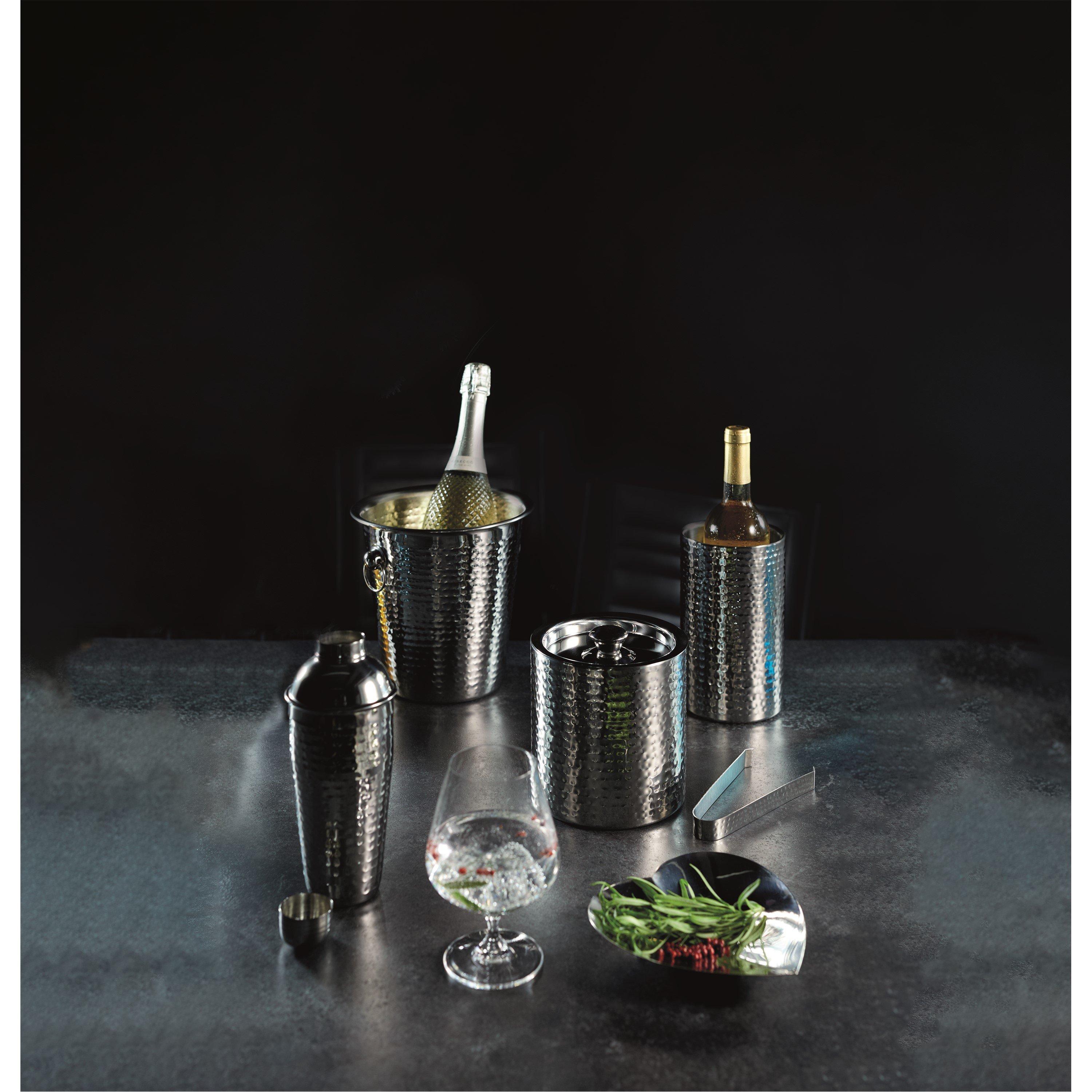 Silver - BarCraft - BarCraft Hammered-Steel Sparkling Wine & Champagne - 3