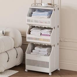 LIFE IDEAS 3-Tier Rolling Laundry Hamper Cart