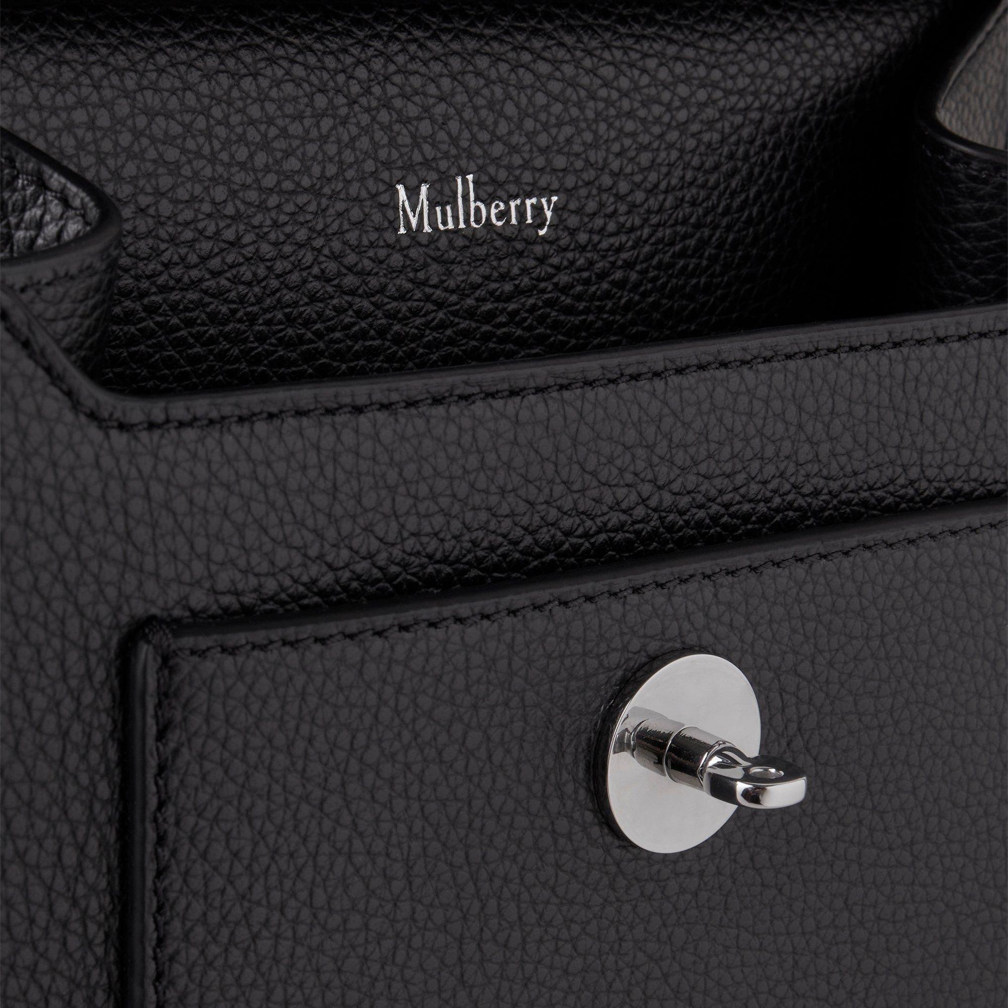 Black Silver - Mulberry - Small Antony Leather Messenger Bag - 5