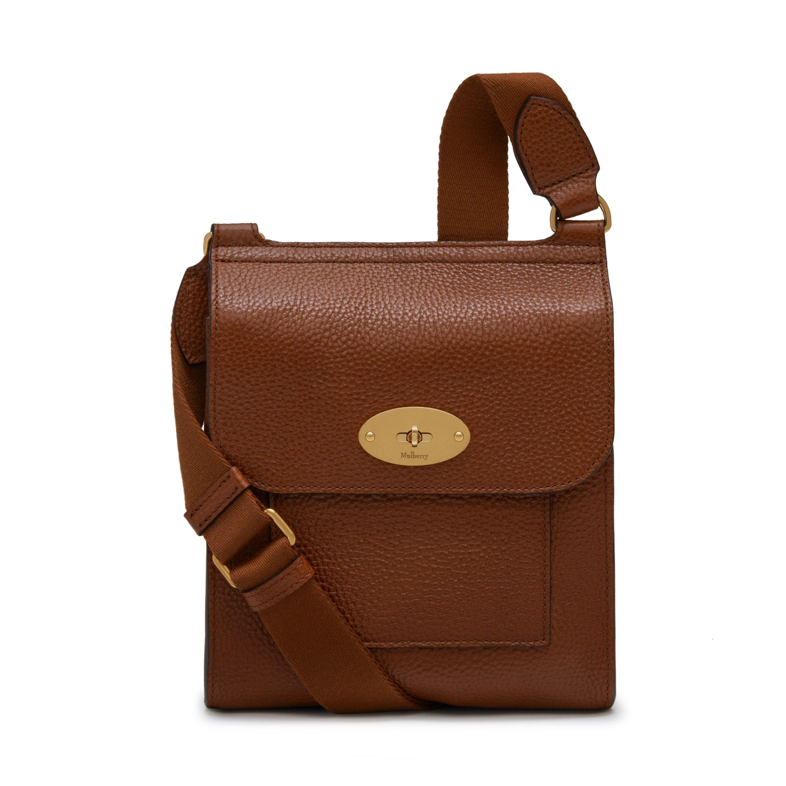 Oak Brass SCG - Mulberry - Small Antony Leather Messenger Bag - 1