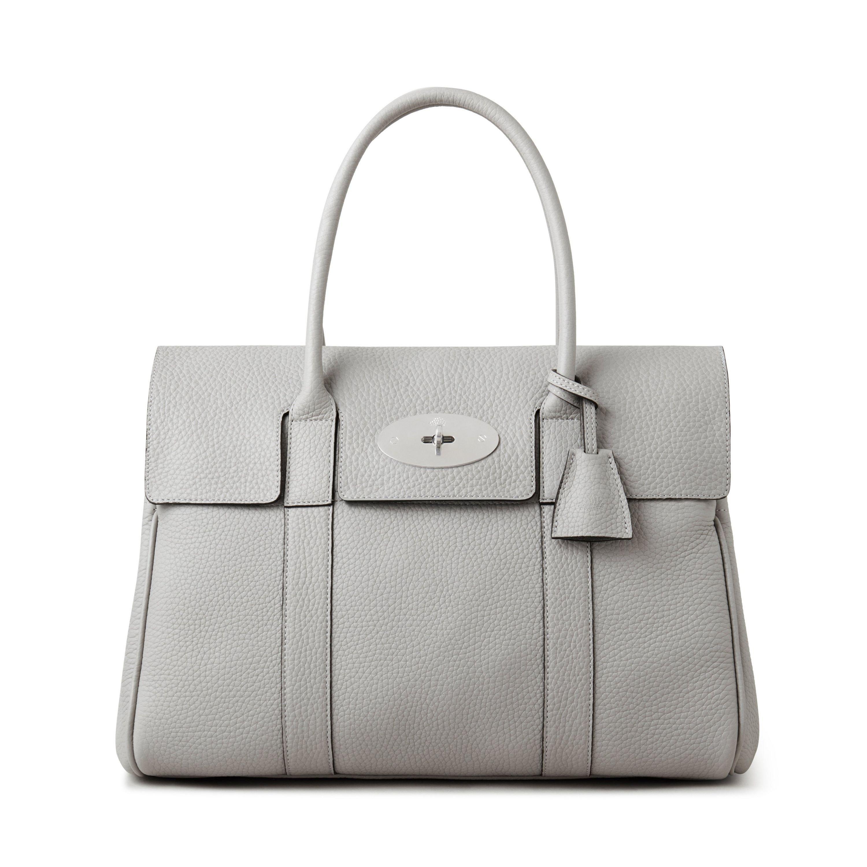 Pale Grey - Mulberry - Mini Bayswater - 1