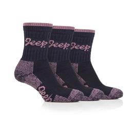 Jeep 3 Pack Cotton Boot Socks Womens