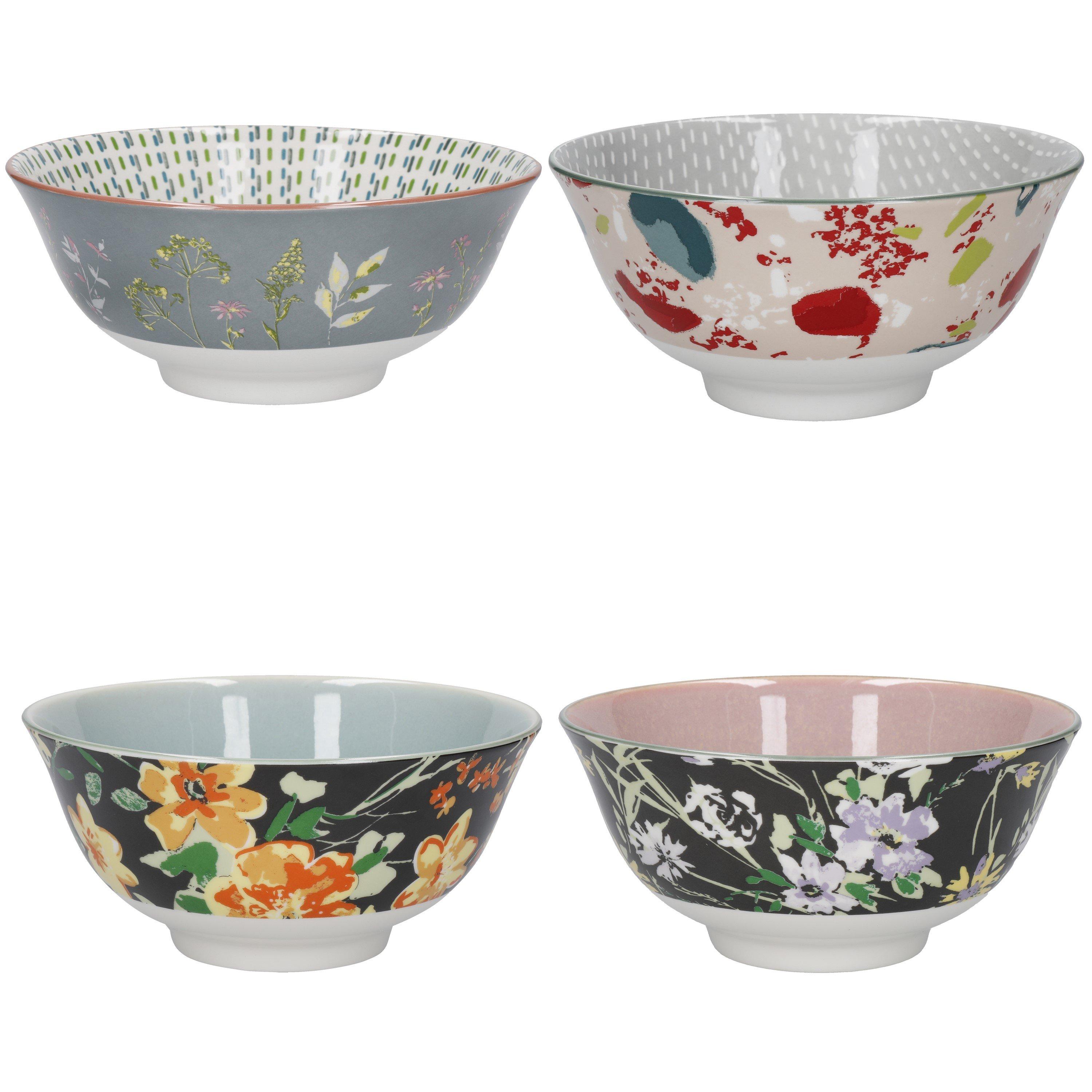 Kitchencraft  4-Piece Ceramic Cereal / Dessert Bowl - Assorted  of 4