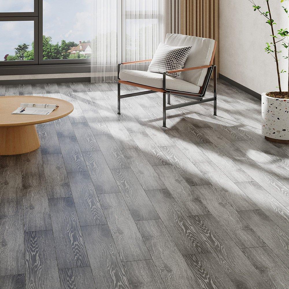 Grey - LIFE IDEAS - 20Pcs Wood Grain PVC Flooring - 2