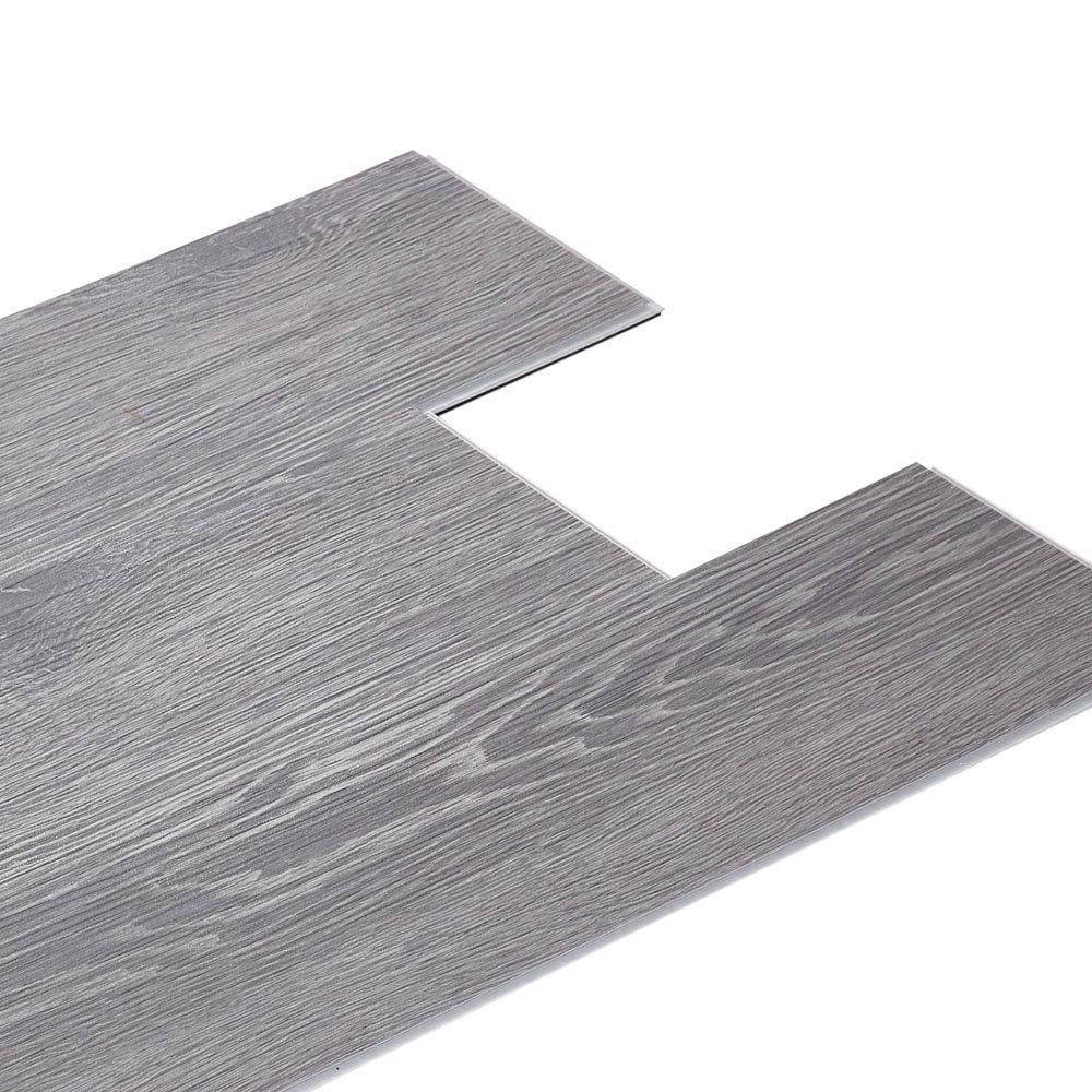 Grey - LIFE IDEAS - 20Pcs Wood Grain PVC Flooring - 6