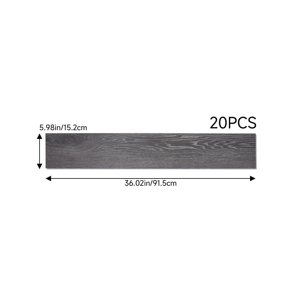 Grey - LIFE IDEAS - 20Pcs Wood Grain PVC Flooring - 8