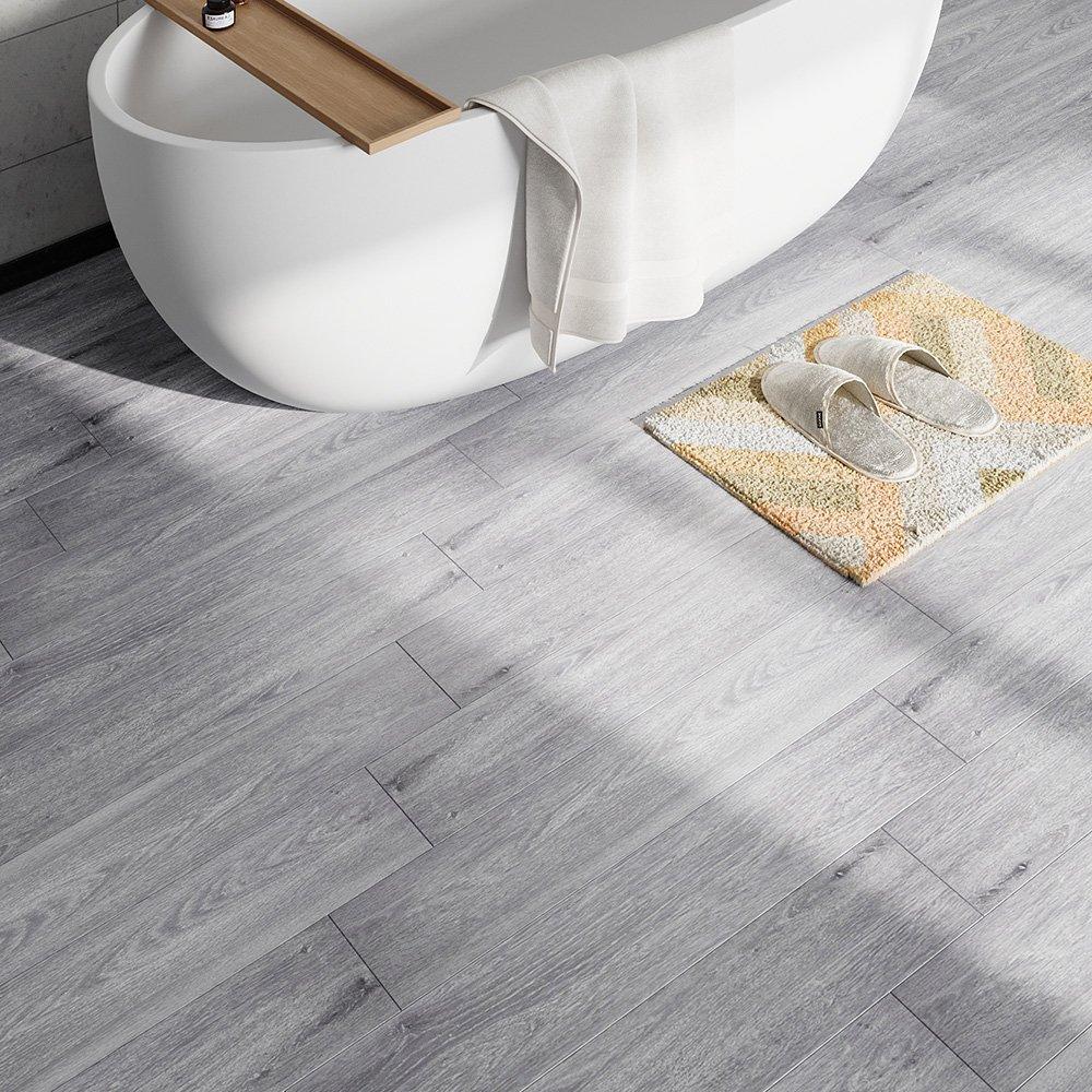 Grey - LIFE IDEAS - 20Pcs Wood Grain PVC Flooring - 1