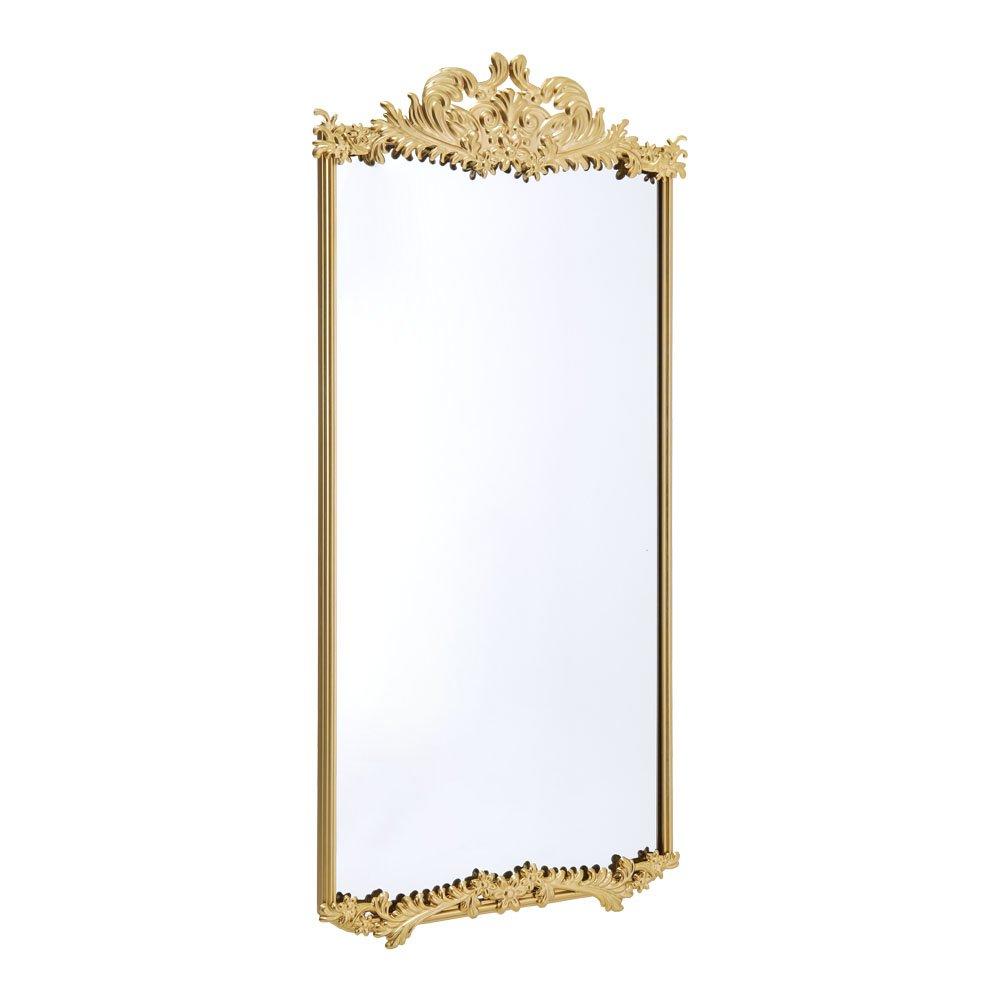 Gold - LIFE IDEAS - Antique Gold Metal Ornate Full-Length Mirror - 3