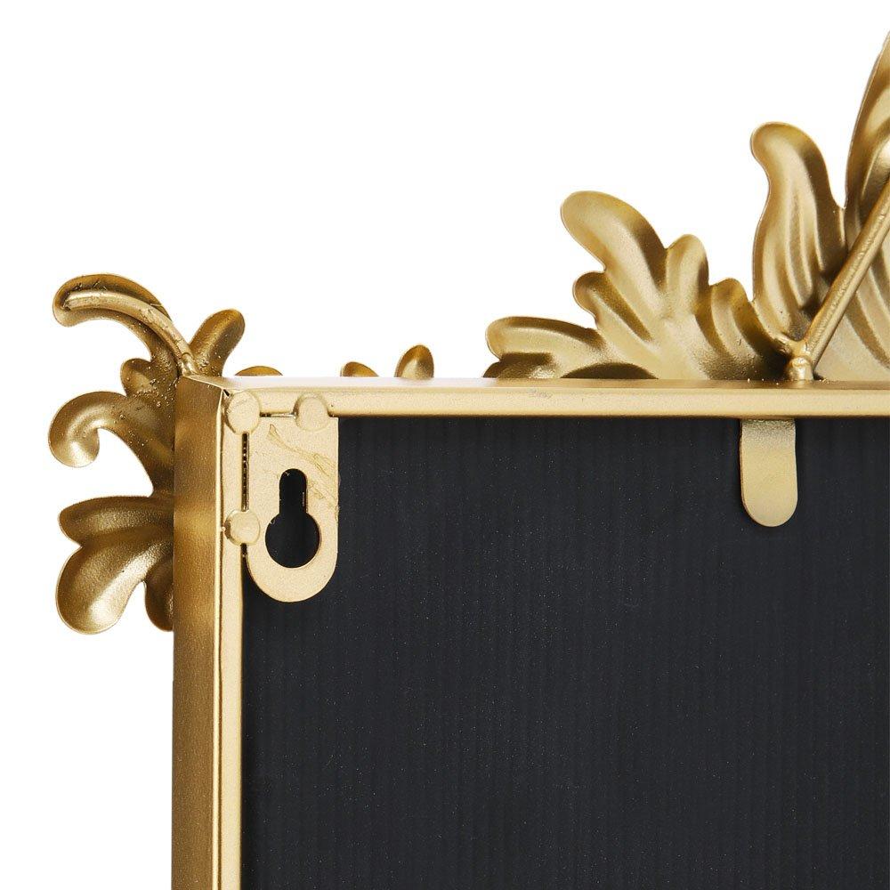 Gold - LIFE IDEAS - Antique Gold Metal Ornate Full-Length Mirror - 6