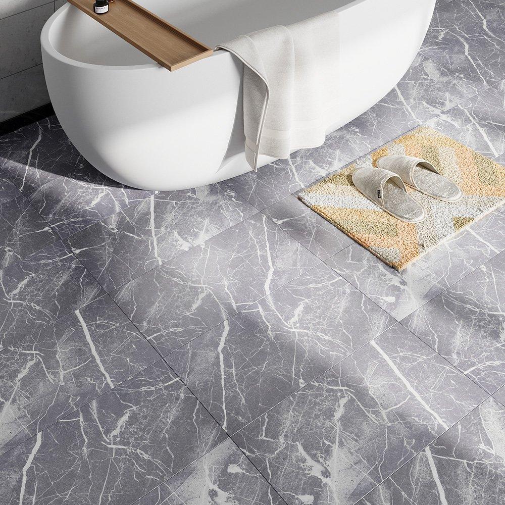 Grey - LIFE IDEAS - 16Pcs PVC Flooring - 1