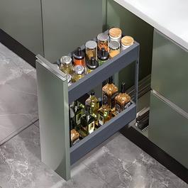 LIFE IDEAS 2-Tier Kitchen Cabinet Pull Out Aluminium Shelf