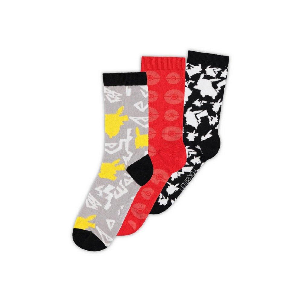 Multi - Pokemon - Pokemon - Crew Socks (3Pa - 1