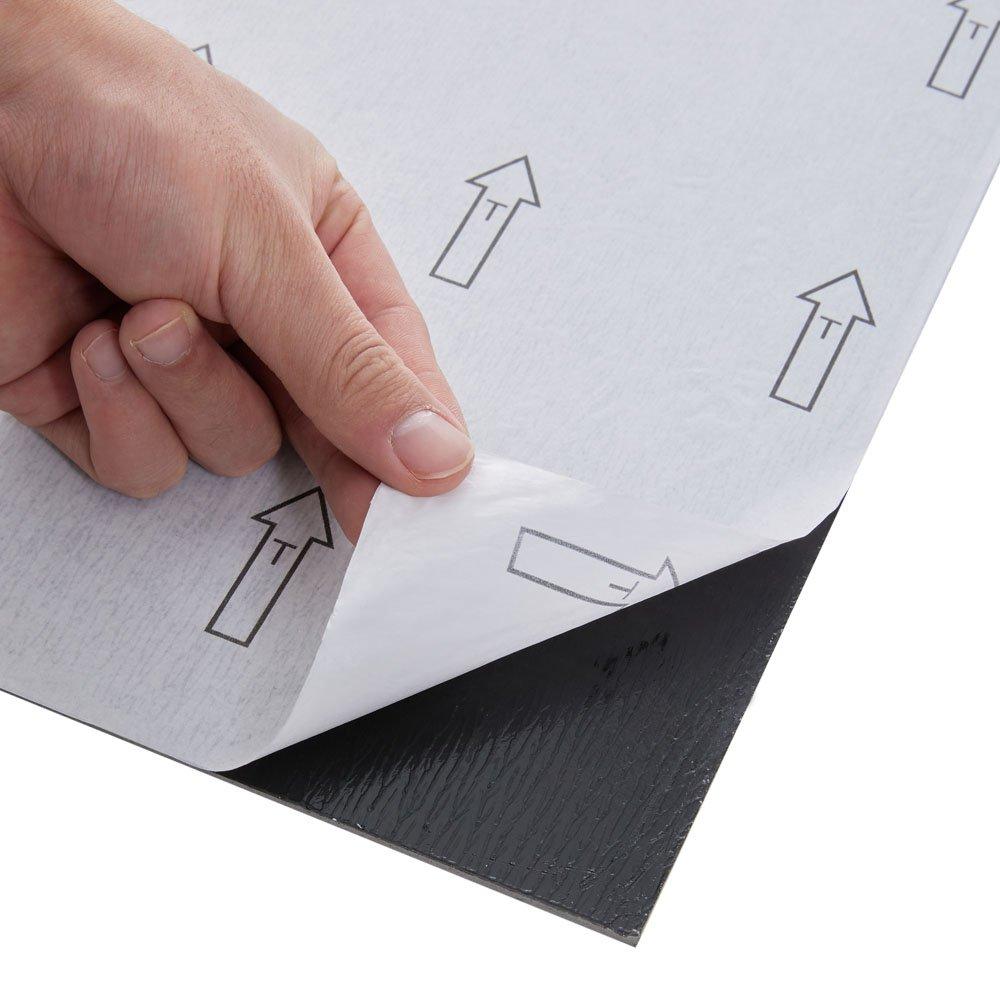 Grey - LIFE IDEAS - 8Pcs Stone Texture Self Adhesive PVC Flooring - 5