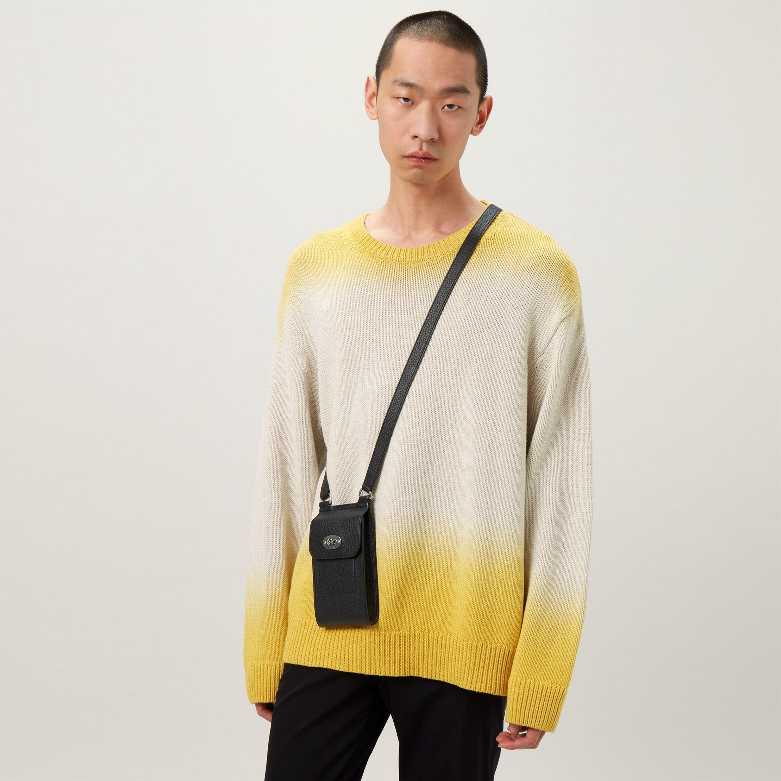 Black Silver HG - Mulberry - Mini Antony Leather Crossbody Pouch - 3