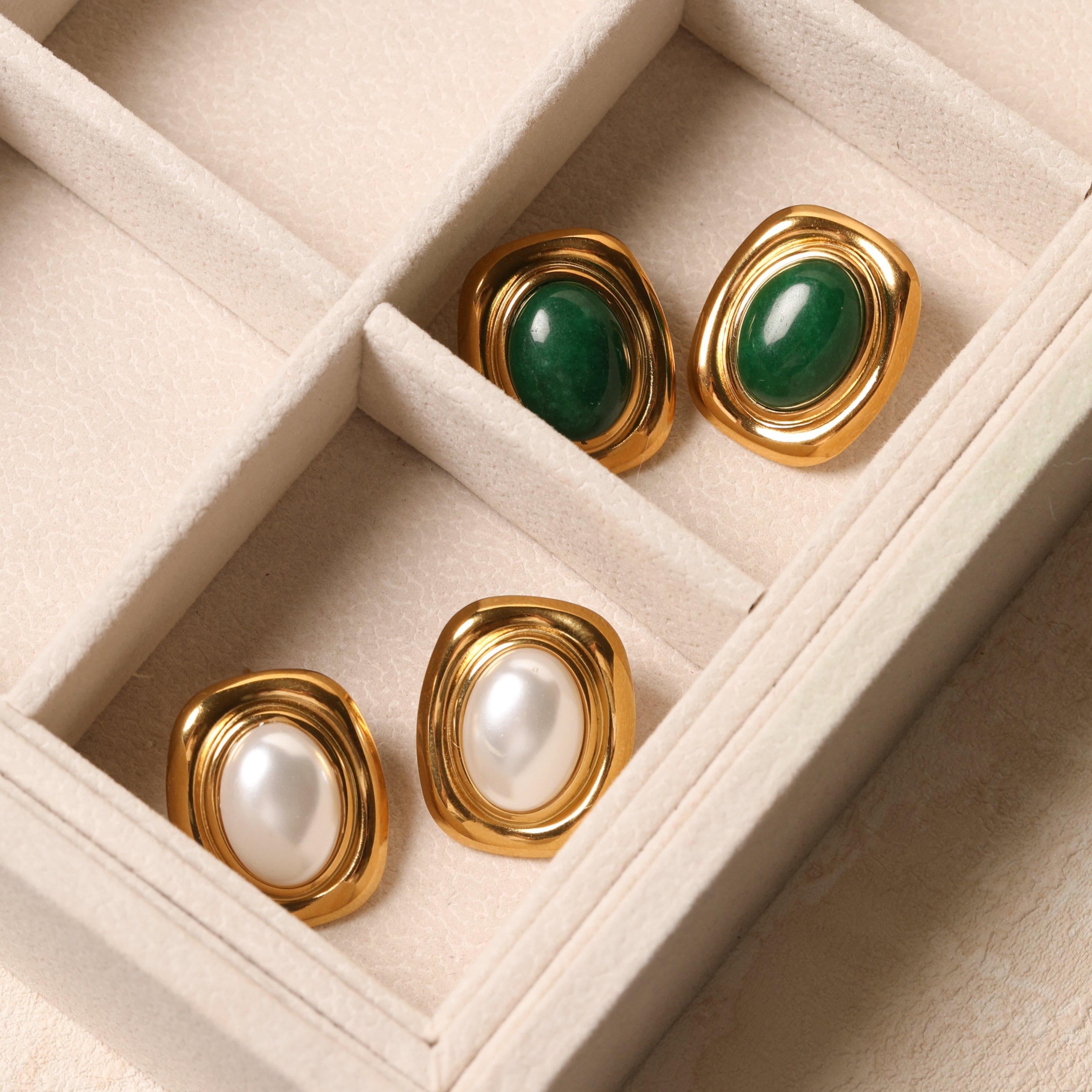 Gold - Jon Richard - Gold Plated And Pearl Polished Earrings - 5