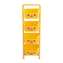 LIFE IDEAS Mobile 4-Tier Kids Toy Storage Rack Shelf