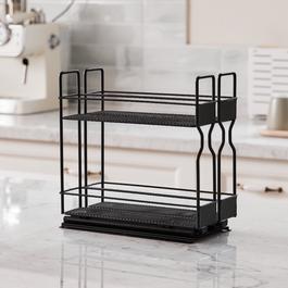 LIFE IDEAS Slide-Out Metal Spice Rack for Cabinet