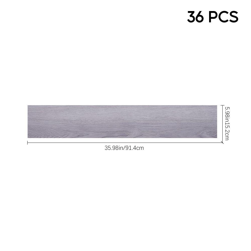 Grey - LIFE IDEAS - Rustic Wood Grain Self-adhesive PVC Flooring - 10