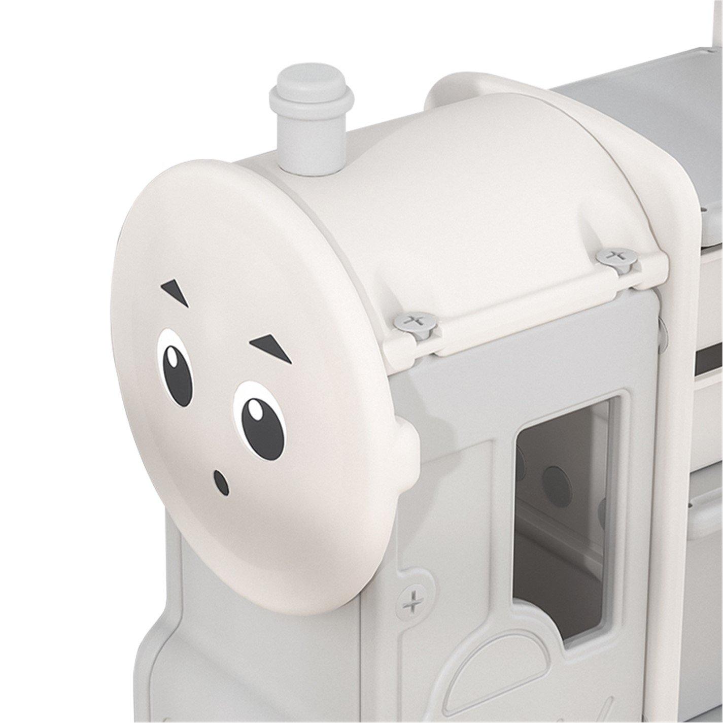 Grey - KIDKID - Cute Train Shape Toys Storage Rack for Kids - 4