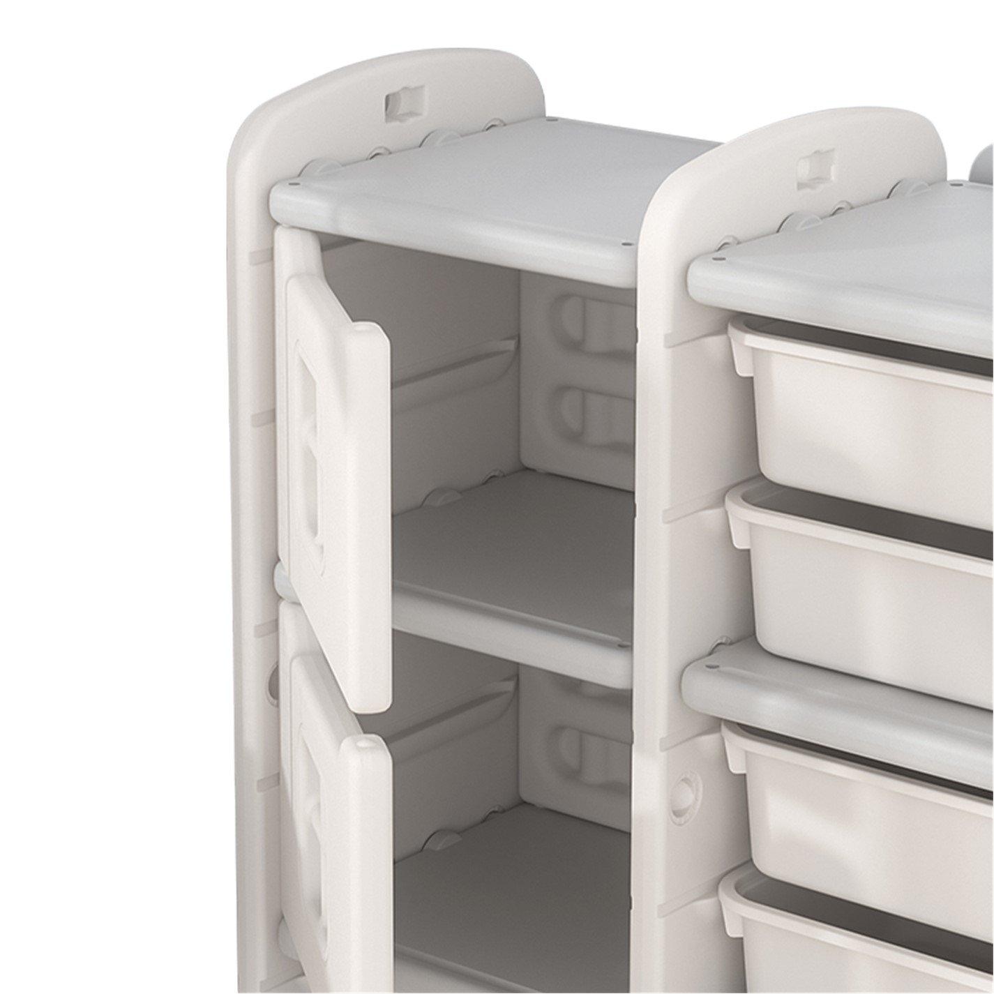 Grey - KIDKID - Cute Train Shape Toys Storage Rack for Kids - 5