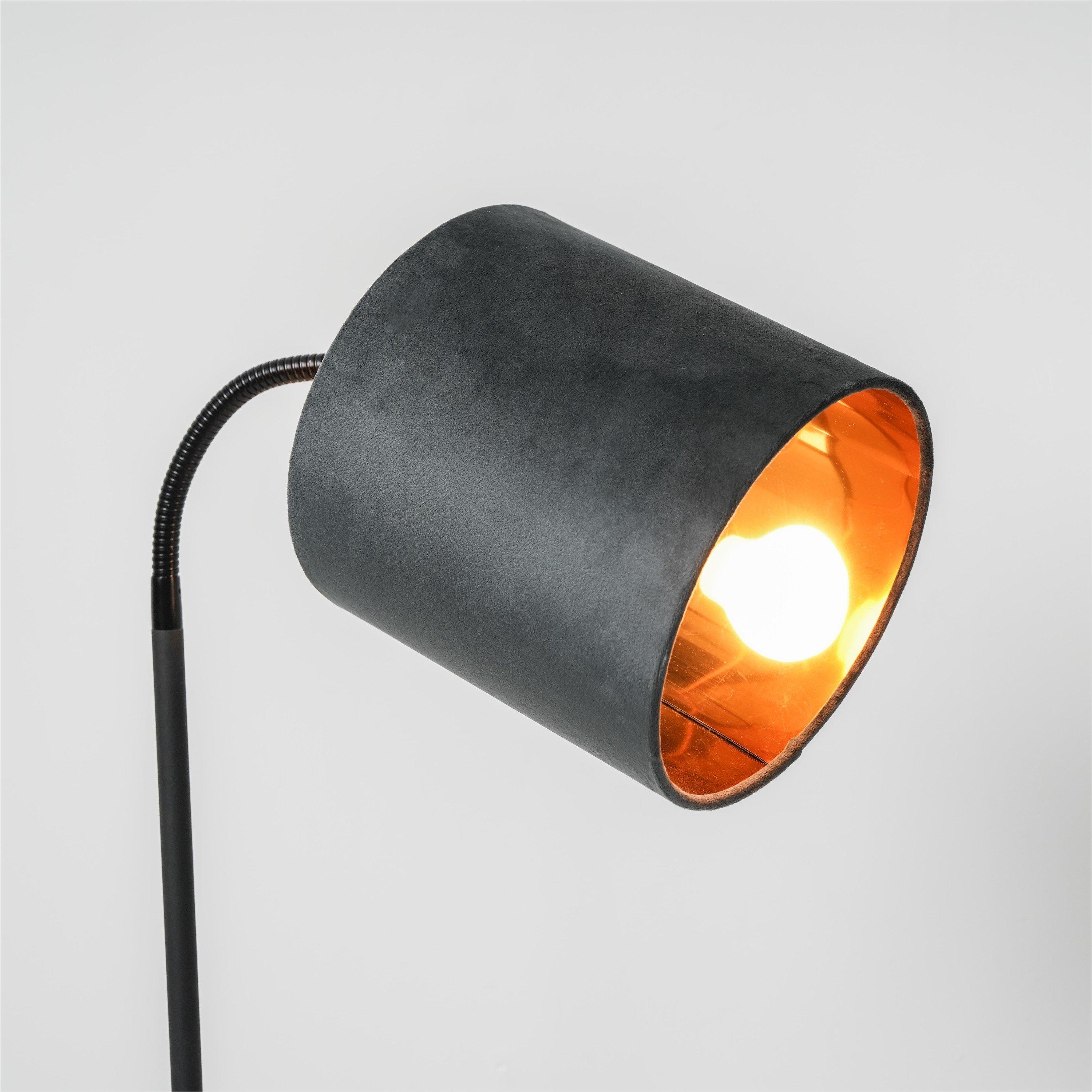 Grey - K Living - Hove Floor Lamp with Grey Shade - 4