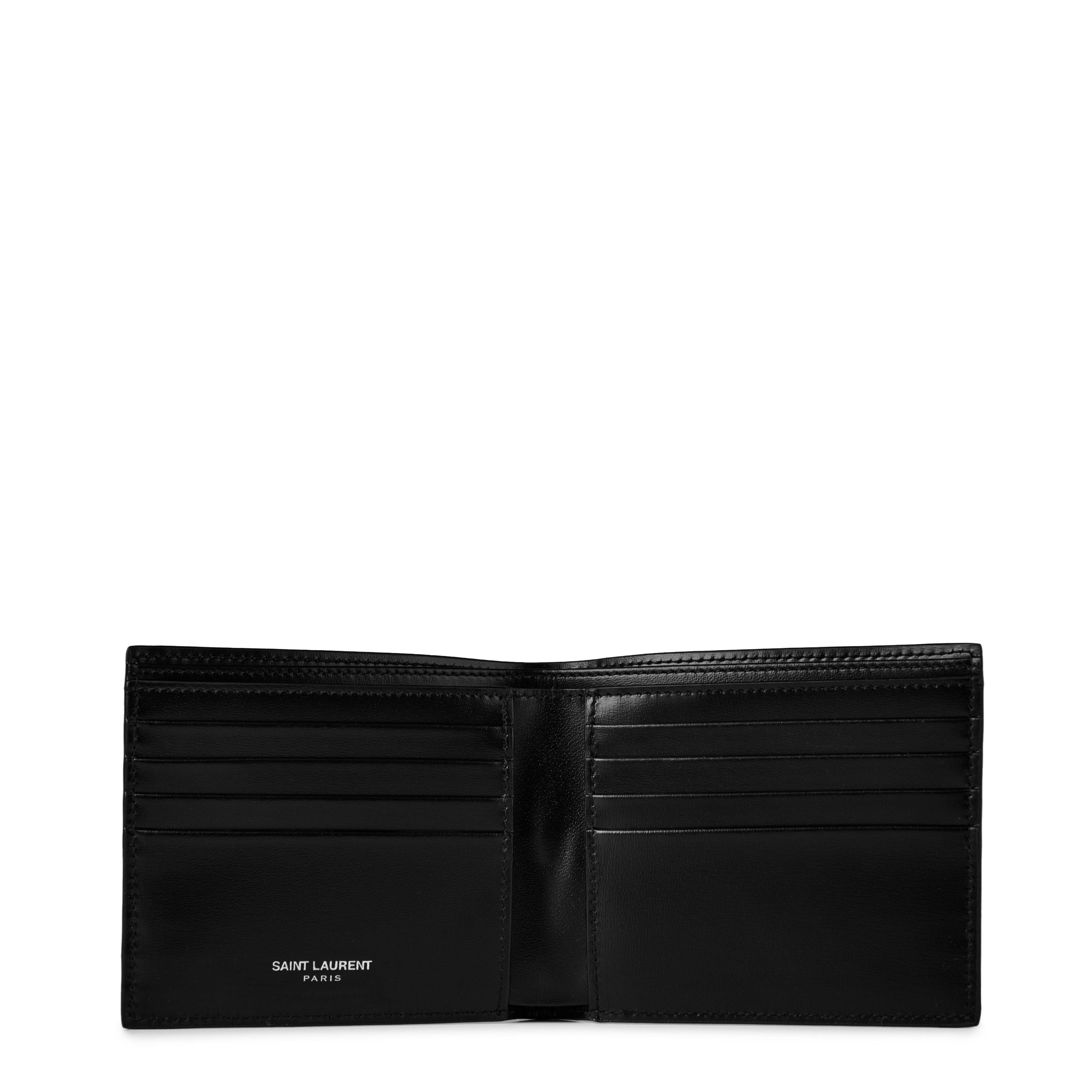 Black/Silver - Saint Laurent - Men's Logo Billfold Wallet - 3